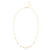 14K Yellow Gold Pearl and Scattered Bead Necklace