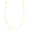 14K Yellow Gold Dangling Hearts Necklace