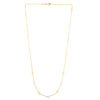 14K Yellow Gold & Pearl Bead Tin-Cup Necklace
