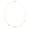 14K Yellow Gold Dangle Disc Necklace