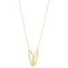 14K Yellow Gold Small Loopy Heart Necklace