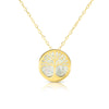 14K Yellow Gold Tree of Life Mother of Pearl Necklace