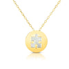 14K Yellow Gold Puzzle Piece Mother of Pearl Necklace