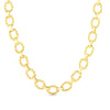 14K Yellow Gold Twisted Link Chain Necklace