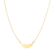 14K Yellow Gold Crescent Necklace