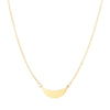 14K Yellow Gold Crescent Necklace
