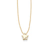 14K Yellow Gold .005 Carat Diamond Star Necklace