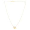 14K Yellow Gold Diamond SOHO Half Disc Necklace