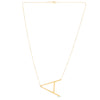14K Yellow Gold Large Initial A Necklace