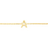 14K Yellow Gold Mini Initial A Necklace