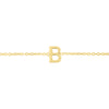14K Yellow Gold Mini Initial B Necklace