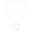 14K Yellow Gold Large Initial D Necklace
