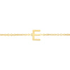 14K Yellow Gold Mini Initial E Necklace