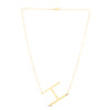14K Yellow Gold Large Initial H Necklace