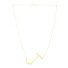 14K Yellow Gold Large Initial J Necklace
