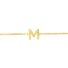 14K Yellow Gold Mini Initial M Necklace
