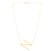 14K Yellow Gold Large Initial N Necklace