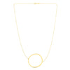 14K Yellow Gold Large Initial O Necklace