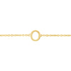14K Yellow Gold Mini Initial O Necklace