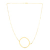 14K Yellow Gold Large Initial Q Necklace