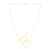 14K Yellow Gold Large Initial R Necklace