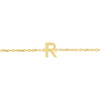 14K Yellow Gold Mini Initial R Necklace