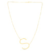 14K Yellow Gold Large Initial S Necklace