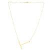14K Yellow Gold Large Initial T Necklace