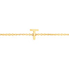 14K Yellow Gold Mini Initial T Necklace