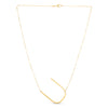14K Yellow Gold Large Initial U Necklace