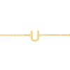 14K Yellow Gold Mini Initial U Necklace