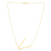 14K Yellow Gold Large Initial V Necklace