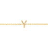 14K Yellow Gold Mini Initial Y Necklace