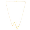 14K Yellow Gold Large Initial Z Necklace