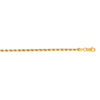 14K Yellow Gold 3.5mm Diamond Cut Royal Rope Chain Necklace