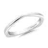 14K White Gold Curved Diamond Wedding Band