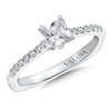 14K White Gold Peek-a-Boo Princess Diamond Engagement Ring
