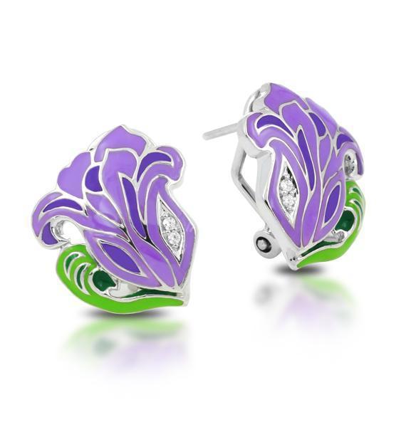 Sterling Silver Rose Nouveau Earrings
