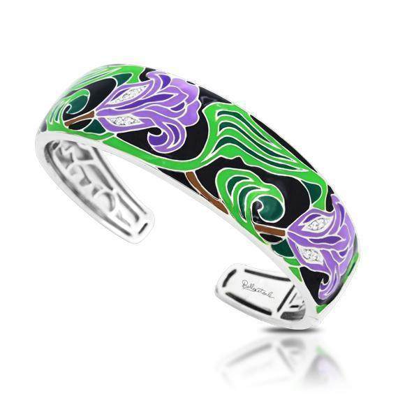 Sterling Silver Rose Nouveau Bangle
