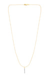 14K Yellow Gold .06 Carat Diamond Bar Necklace