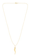 14K Yellow Gold Italian Horn Necklace