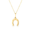 14K Yellow Gold Horseshoe Necklace