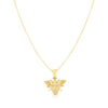 14K Yellow Gold Bumble Bee Necklace