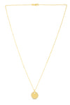14K Yellow Gold Round Diamond Tag Necklace