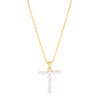 14K Yellow Gold Pearl T Initial Necklace