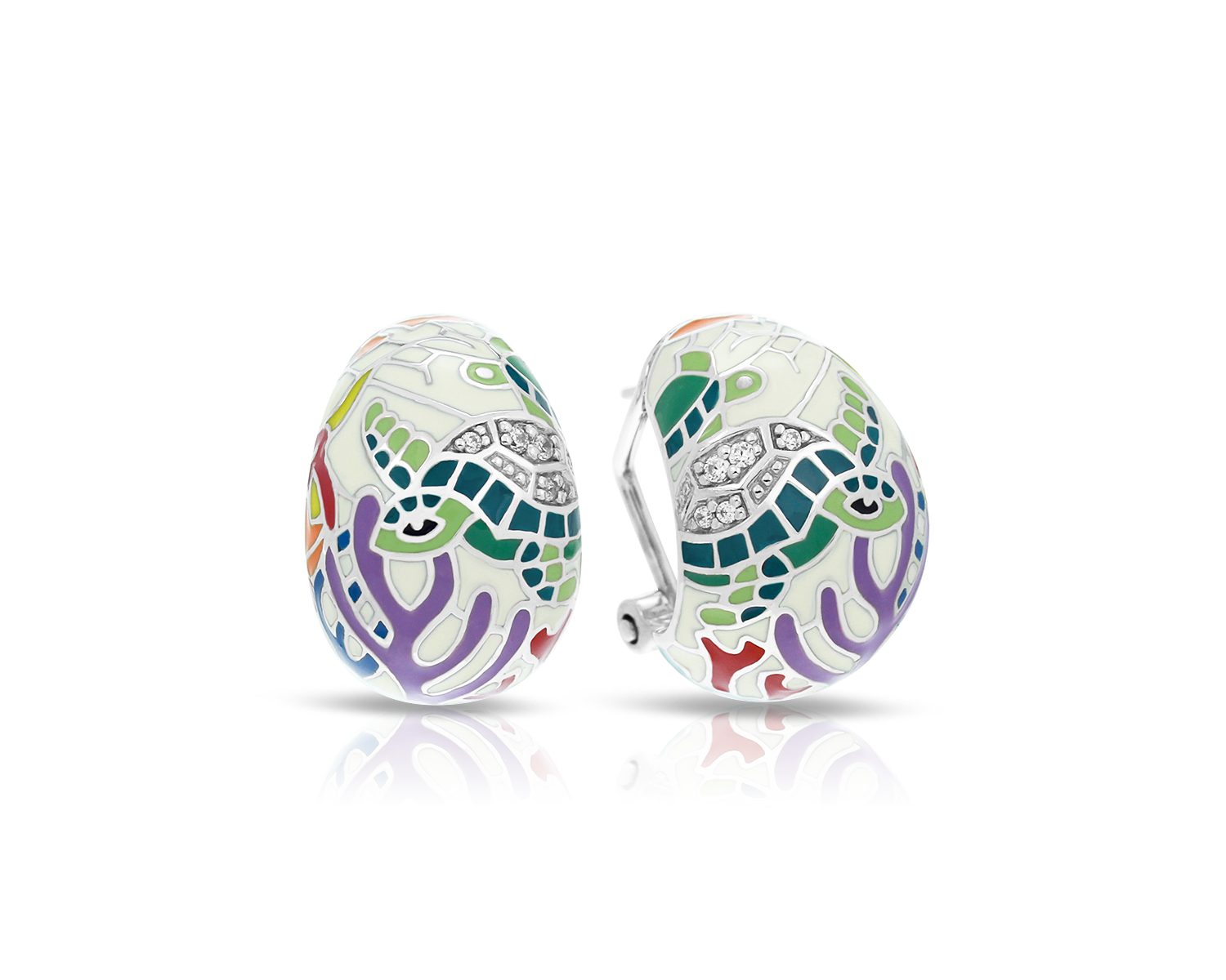 Sterling Silver Sea Turtle Earrings