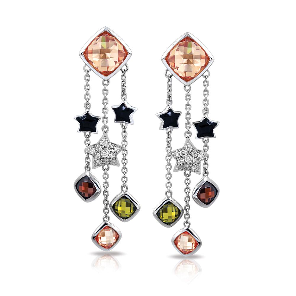 Sterling Silver Shooting Stars Earrings