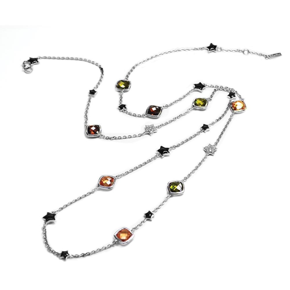 Sterling Silver Shooting Stars Necklace