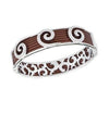Sterling Silver Swirl Rubber Bangle