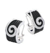 Sterling Silver Swirl Rubber Earrings